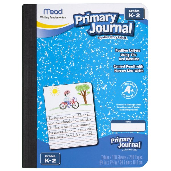 Primary Journal, Half Page Ruled, Grades K-2, 100 Sheets (09535)