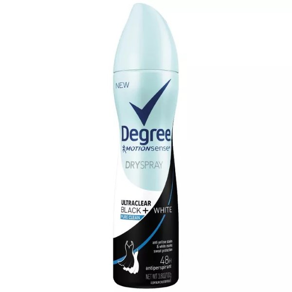 Ultra Clear Black + White Pure Clean Antiperspirant &#38; Deodorant Dry Spray - 3.8oz