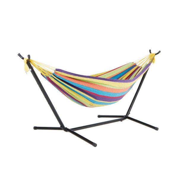 Double Hammock w/ Space Saving 9ft. Stand & Premium Carry Bag