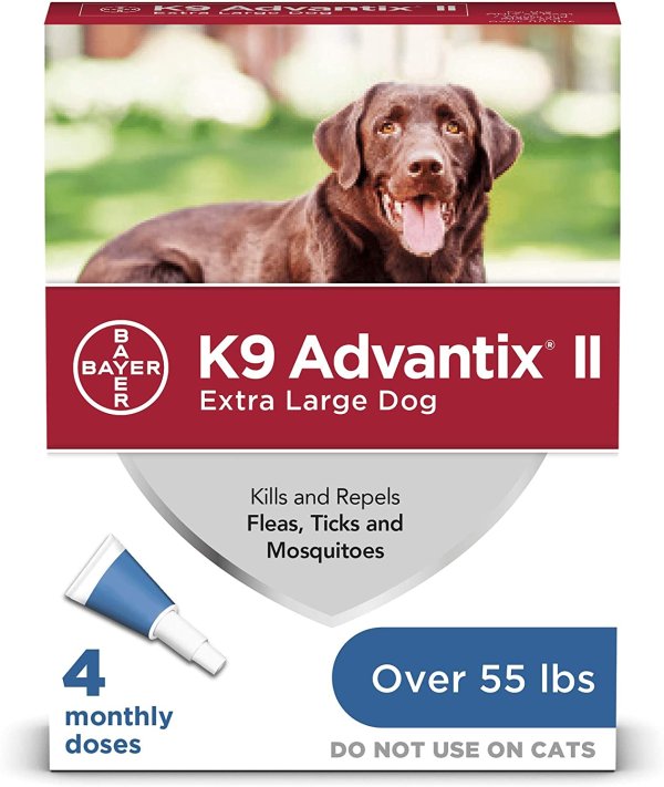 Flea and Tick Prevention for Extra-Large Dogs, Over 55 Pounds