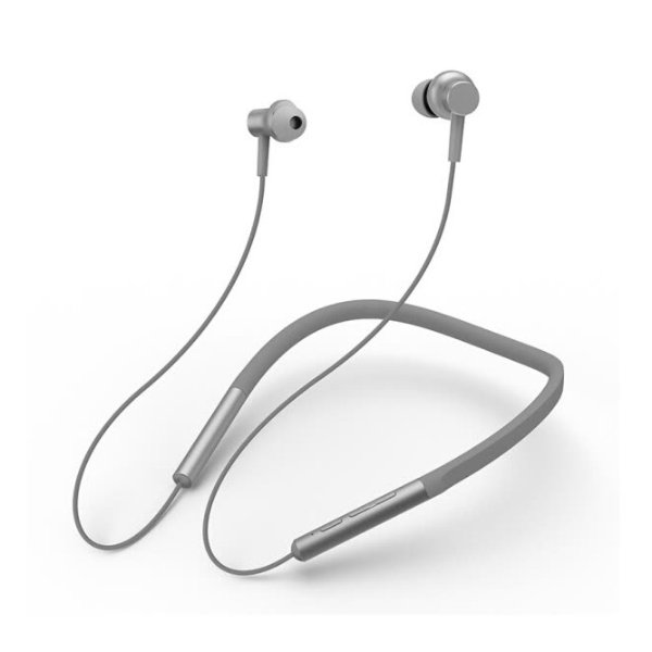Bluetooth Earphones Neck Hang Headset Gray
