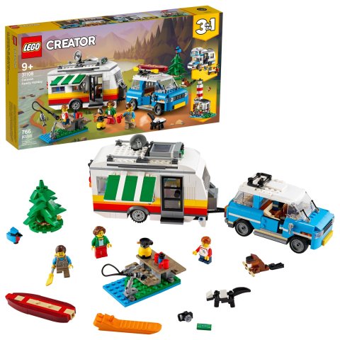 LegoCreator 3in1 Caravan Family Holiday 31108 Creative Building Toy Set for Kids Ages 9+ (766 Pieces)