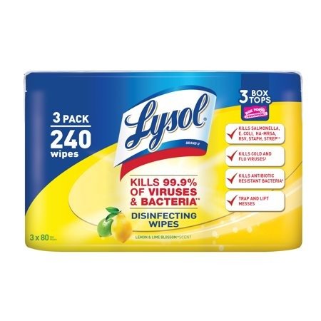 Disinfecting Wipes, Lemon & Lime Blossom, 240ct (3x80ct) - Walmart.com