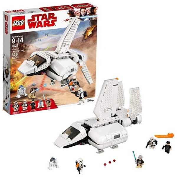 Star Wars Imperial Landing Craft 75221 Building Kit, Obi-Wan Kenobi, Imperial Shuttle Pilot, Sandtrooper (636 Piece)