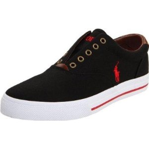 Polo Ralph Lauren Men‘s Vito Sneaker, Black, 10 D US