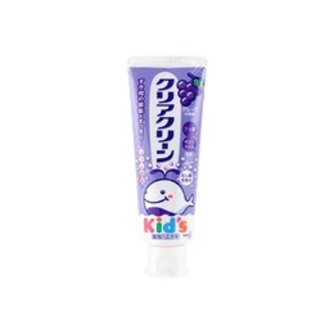 日本Kao花王 Clear Clean 高清洁系列 防蛀纳米儿童牙膏 70g 葡萄味 