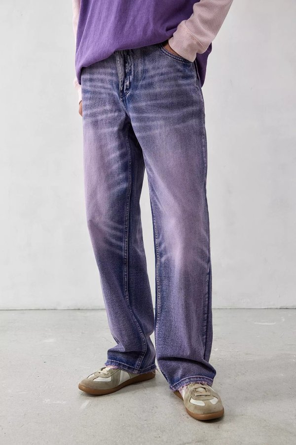 紫色牛仔裤
