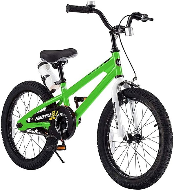 Kids Bike Boys Girls Freestyle Bicycle 12 14 16 Inch with Training Wheels, 16 18 20 with Kickstand Child's Bike, Blue Red White Pink Green Orange