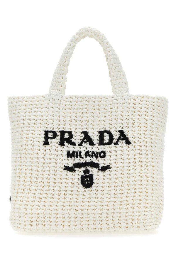 Logo-Embroidered Open-Top Tote Bag