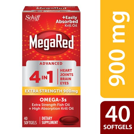 MegaRed 4合1 鱼油+磷虾油胶囊 40粒 2瓶