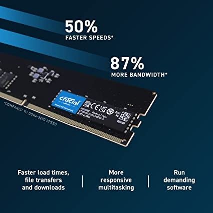 RAM 16GB DDR5 4800MHz CL40 Desktop Memory CT16G48C40U5