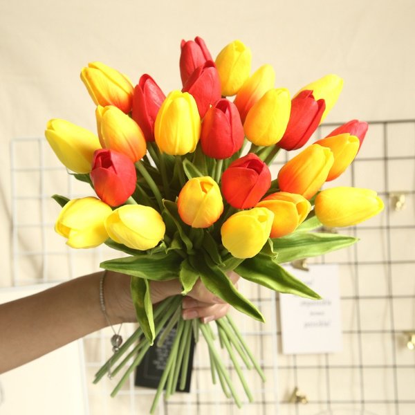 1.16US $ 84% OFF|10pcs Artificial Flowers Garden Tulips Real Touch Flowers Tulip Bouquet Decor Mariage For Home Wedding Decorations Fake Flower - Artificial Flowers - AliExpress