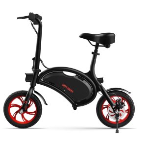 Jetson Bolt Adult Folding Electric Ride On, Foot Pegs, Easy-Folding, Built-in Carrying Handle, Lightweight Frame, LED Headlight, Twist Throttle, Cruise Control, Rechargeable Battery