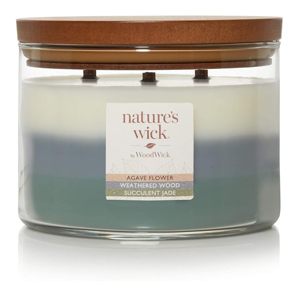 Nature's Wick Agave Flower Trio Scented Candle, 18 ounces