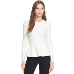 Ted Baker Women's Mereda Cable-Knit Peplum Sweater