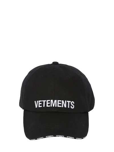 LOGO EMBROIDERED DISTRESSED BASEBALL CAP