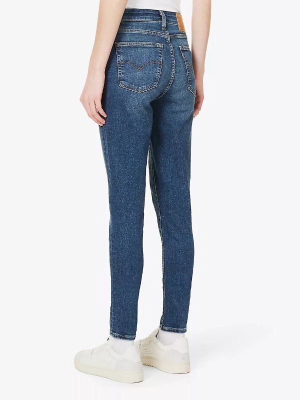 721 contrast-stitch tapered high-rise stretch-denim jeans