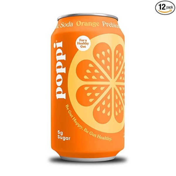 Poppi 橙子口味起泡益生元苏打水 12oz 12罐