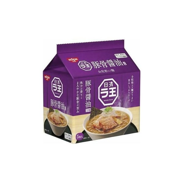 拉王猪骨酱油味面 (5包装) 
