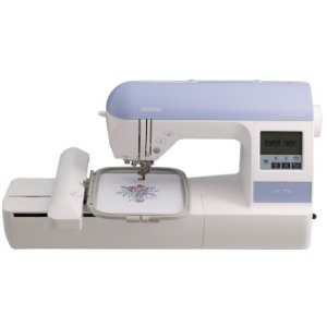 Brother PE770 5x7 inch Embroidery-only machine with built-in memory, USB port, 6 lettering fonts and 136 built-in designs