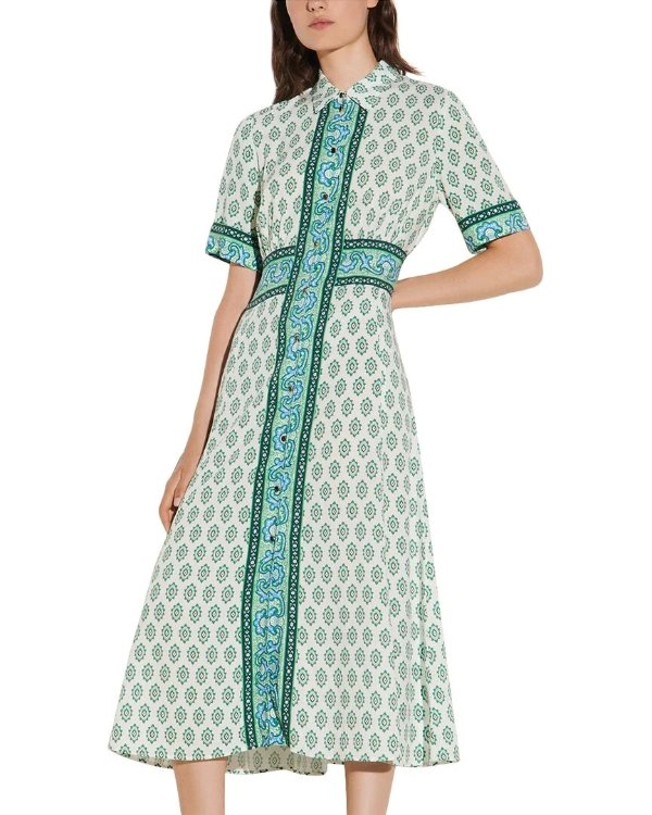 Linen-Blend Dress