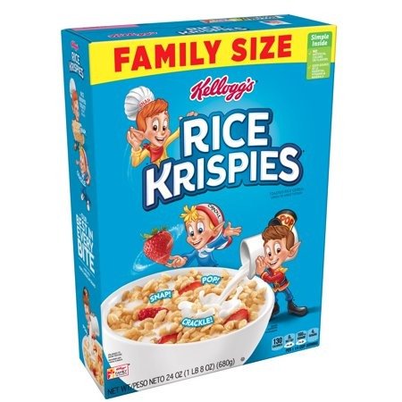 Kellogg’s Rice Krispies Breakfast Cereal Fat-Free Family Size 24 oz