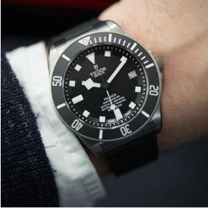 Tudor Pelagos Black Dial Titanium Men's Watch 25600TN