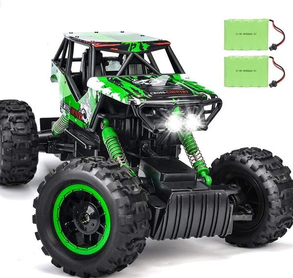 E RC Car 1:12 Remote Control Car Monster Trucks with Head Lights 4WD Off All Terrain RC Car Rechargeable Vehicles