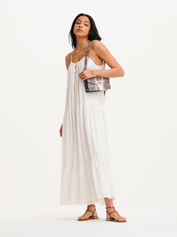 RUCHED NECK MAXI DRESS