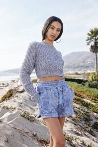 Quilted Paisley Print Shorts