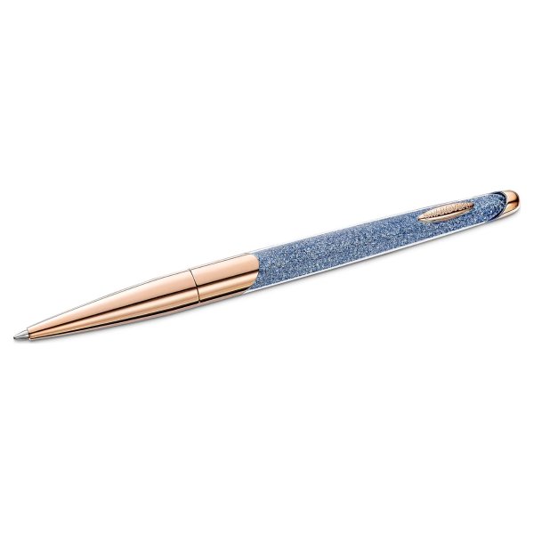 Crystalline Nova Anniversary ballpoint pen, Blue, Rose gold-tone plated by SWAROVSKI