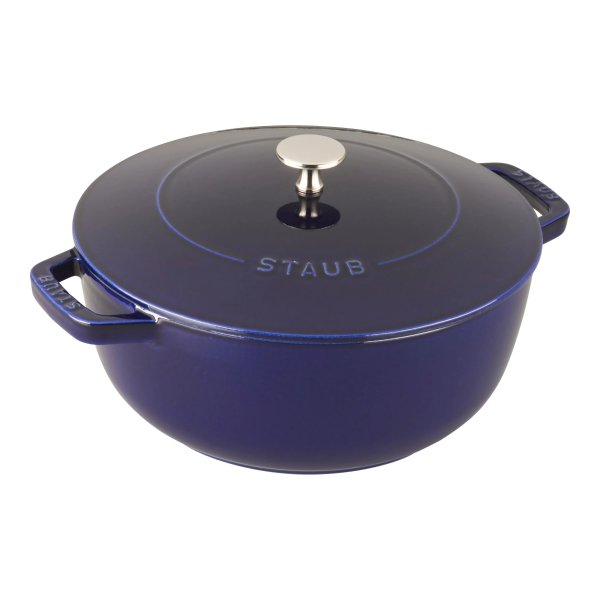 Staub Cast Iron 3.75 qt, French Oven, Dark Blue - Visual Imperfections