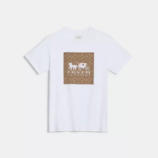 Signature Horse And Carriage T Shirt In Organic Cotton