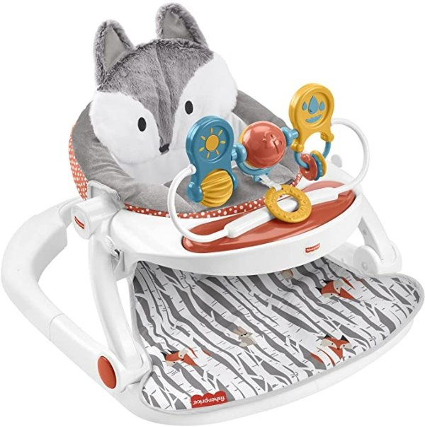 -Price Premium Sit-Me-Up Floor Seat withToy Tray Peek-a-Boo Fox Infant Chair