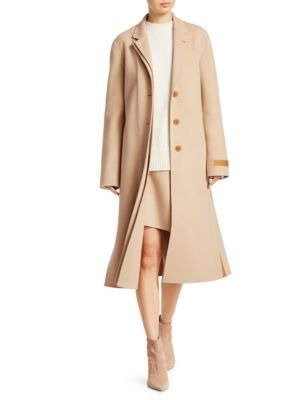 - Double Lapel Wool & Cashmere Overcoat