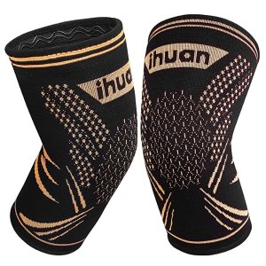 ihuan 2 Pack Copper Knee Brace Compression Sleeves