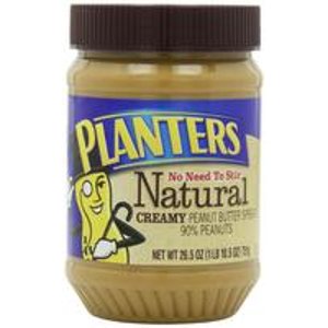 Planters Natural Creamy Peanut Butter, 26.5 Ounce (Pack of 4)