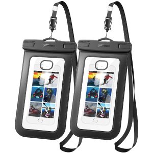 UGREEN Universal Waterproof Case 2 Pack Cell Phone Pouch Dry Bag Compatible for iPhone 11 Pro Max, iPhone SE 2020, iPhone X XR XS 8 Plus 7 6S 6 5, Samsung
