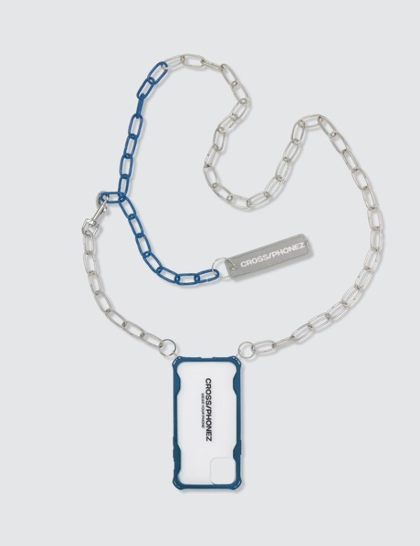 Dark Blue And Silver Chain iPhone Case