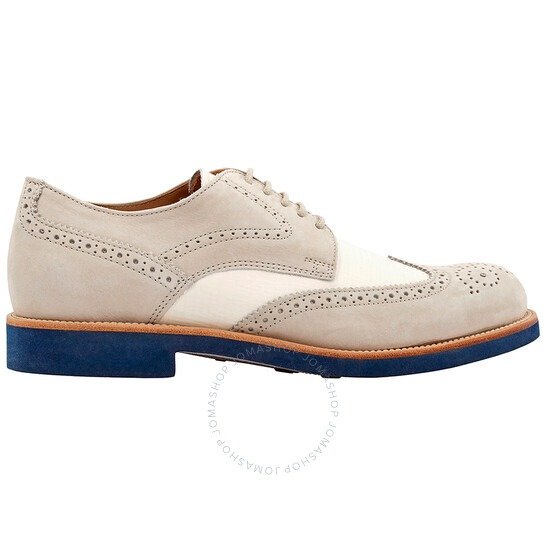 Men's Perforated Two-Tone Nubuck Oxford Brogues
