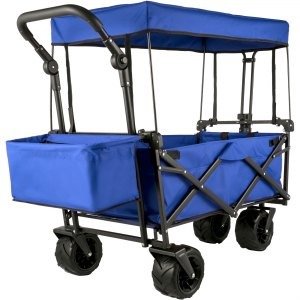 VEVOR Folding Wagon Cart, Collapsible Folding Garden Cart w/ Shade Beach Utility | VEVOR US