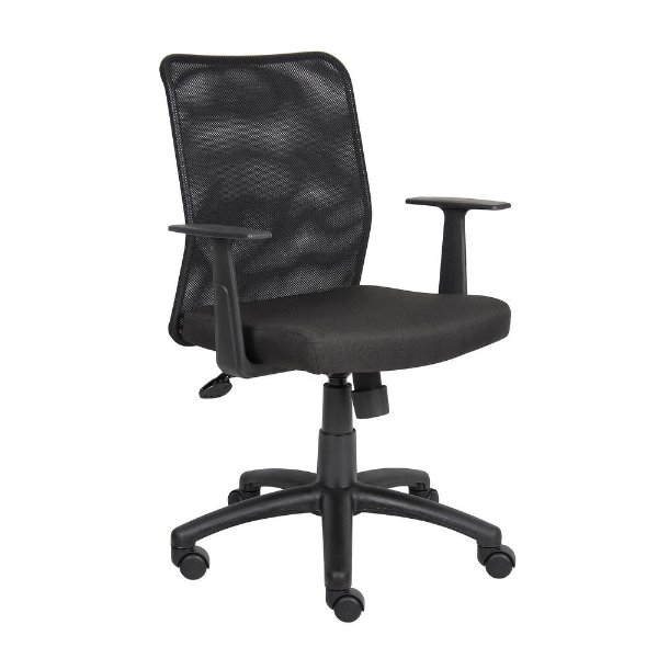 Black Budget Mesh Task Chair with T-Arms