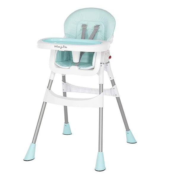 Portable 2-In-1 Tabletalk High Chair |Convertible |Compact High Chair |Light Weight Portable Highchair, Aqua (244-AQUA)