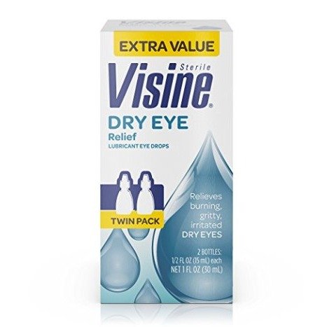 Visine Tears Dry Eye Relief Lubricant Eye Drops.5 Fl. Oz (Pack Of 2)