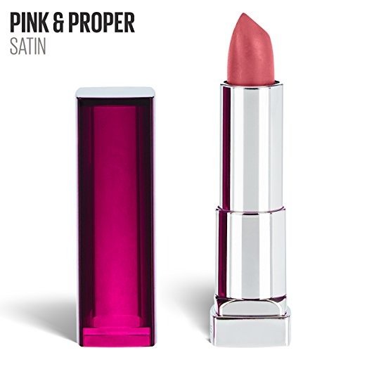 Color Sensational Pink Lipstick, Satin Lipstick, Pink & Proper, 0.15 oz