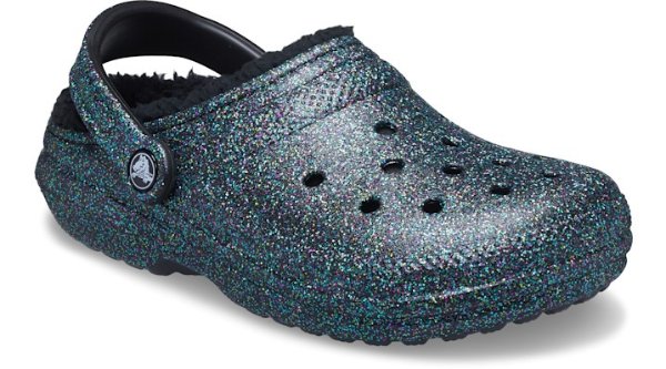 Men's and Women's Classic Lined Glitter Clogs | Fuzzy Slippers