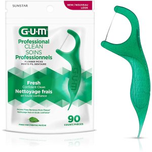 $2.97 凑单佳选GUM 专业牙线 90个装 仅牙刷刷牙，并不能彻底清除牙菌斑
