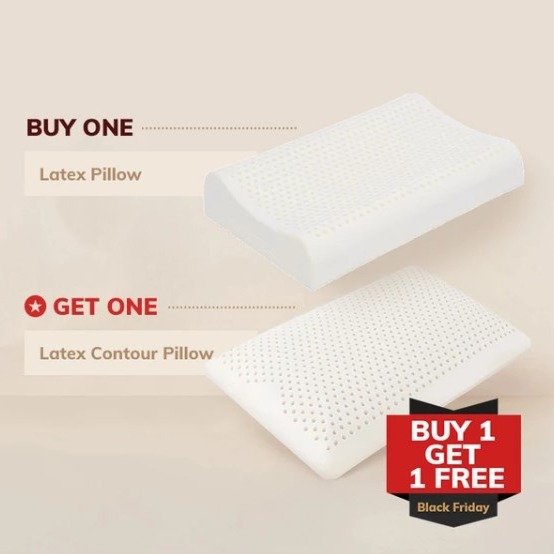 Buy 1 Get 1 Free Thailand Natural Latex Pillow