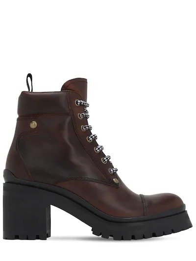 80MM LEATHER ANKLE BOOTS