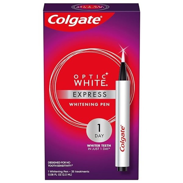 Optic White Express Teeth Whitening Pen,Whitening Pen with 35 Treatments, Enamel Safe, Tooth Whitening Pen Designed for No Tooth Sensitivity, 0.08 oz Pen